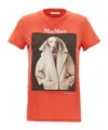 Max Mara Valido Graphic-print Cotton T-shirt In Red