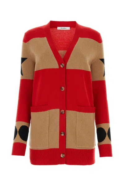 MAX MARA CARDIGAN VALIDO IN MISTO LANA RICAMATO  DONNA