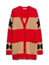 Max Mara Multicolor Valido 1951-motif Striped Cardigan In Camel