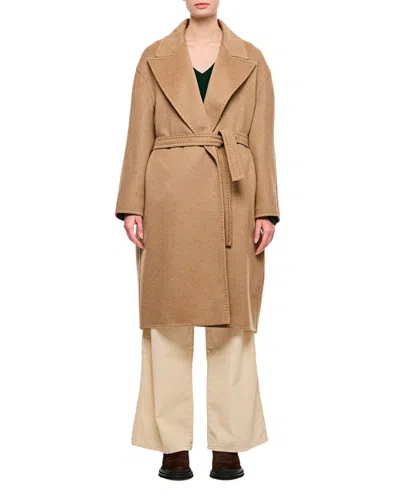 Max Mara Maxmara Teddy Bear Icon Coat Camel In Brown
