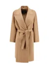 Max Mara Cashmere Robe Style Coat With Eight In Brown