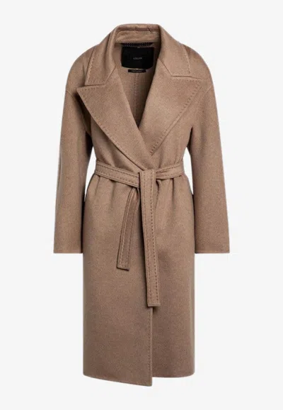 Max Mara Atelier Deconstructed Coat In Beige