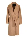 Max Mara Valle Tailored Coat In Brown