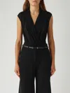 Max Mara Draped-detail Top In Black