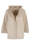Max Mara Vals Hooded Wool And Cashmere-blend Cardigan In Brown