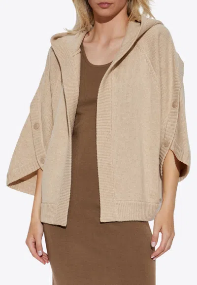 Max Mara Vals Wool And Cashmere Cardigan In Neutral