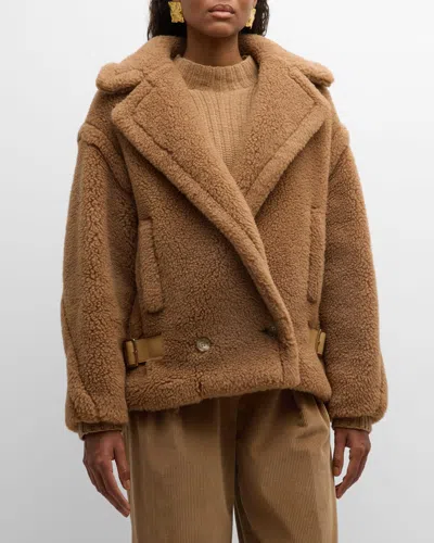 MAX MARA VANADIO CAMEL WOOL OVERCOAT