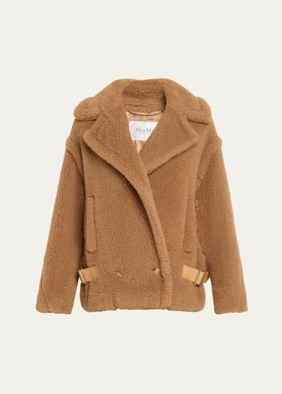 MAX MARA VANADIO CAMEL WOOL OVERCOAT