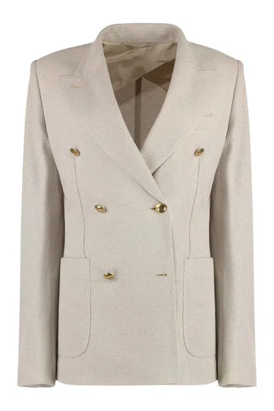 MAX MARA MAX MARA VANADIO COTTON DOUBLE-BREASTED BLAZER