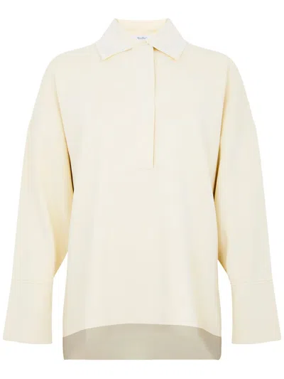 Max Mara Vand Beige Sweater With Collar