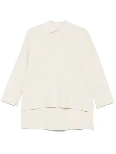 Max Mara Vand Polo Top In Neutrals