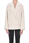 Max Mara Long-sleeved Short Coat In Neutral