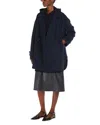 Max Mara Vania Wool Pea Coat In Midnightblue