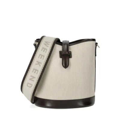 Max Mara Vasaio Beige Bucket Bag In Sand