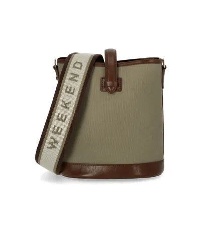 Max Mara Vasaio Mud Bucket Bag In Beige
