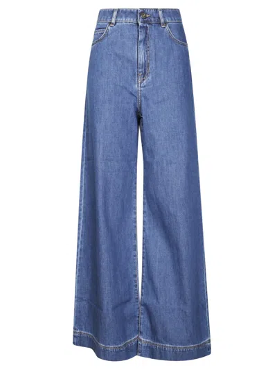 Max Mara Vega Jeans Largo In Blue