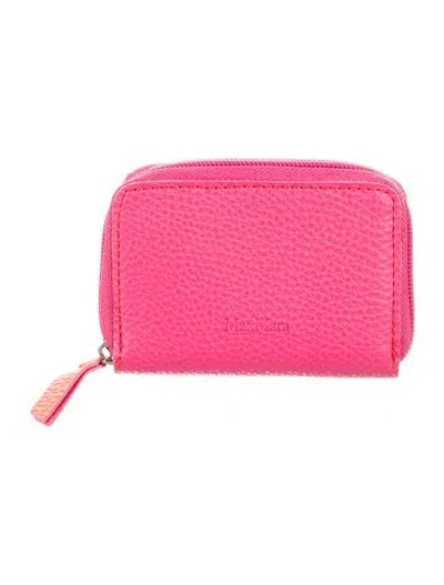 Pre-owned Max Mara Vegan Leather Wallet In Pink