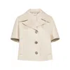 Max Mara Veggia Short Sleeve Cotton Topper In 018