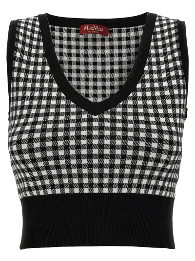 Max Mara Veleno Gilet White/black