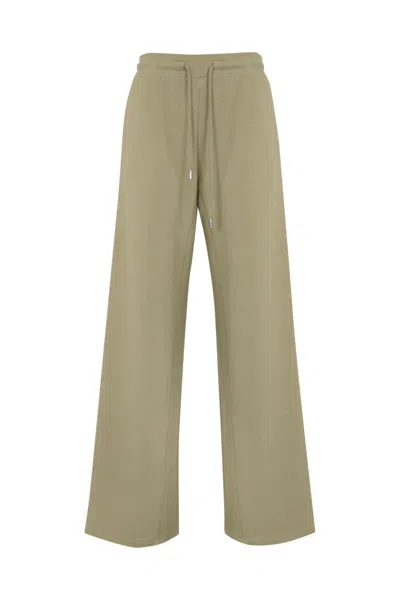 Max Mara Veles Cotton Fleece Trousers In Sabbia
