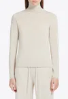 Max Mara Veloce Lightweight Cashmere Turtleneck In Beige