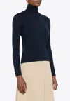 Max Mara Veloce Cashmere High-neck Sweater In Blue