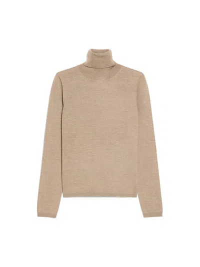 Max Mara Veloce Lightweight Cashmere Turtleneck In Nocciola