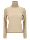Max Mara Cashmere Turtleneck Sweater In Beige