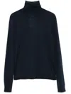 Max Mara Lightweight Cachemire Turtleneck Sweater In Blue