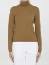 Max Mara Turtleneck Long In Brown