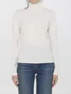 Max Mara Warm Greetings Turtleneck Sweater In White