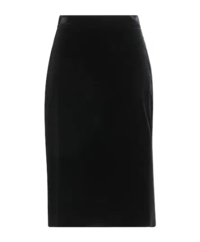 Max Mara Velvet A-line Skirt In Black
