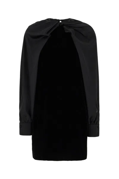 Max Mara Velvet And Satin Dress Clothing In Black