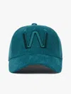 Max Mara Velvet Baseball Cap In Emerald