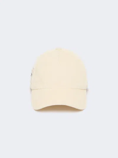 Max Mara Velvet Baseball Cap In Neutral
