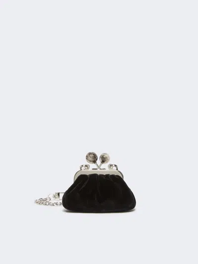 Max Mara Velvet Nano Pasticcino Bag In Black