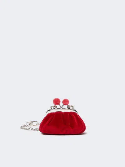Max Mara Velvet Nano Pasticcino Bag In Red