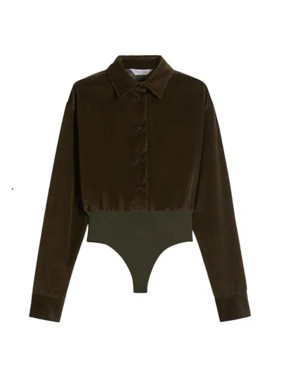 MAX MARA MAX MARA VELVET SHIRT BODYSUIT