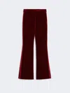 Max Mara Velvet Tuxedo Trousers In Burgundy