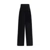 Max Mara Velvet Wide Leg Pants In Black