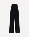 Max Mara Velvet Wide Leg Pants In Black