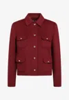 Max Mara Venere Wool-blend Jacket In Ruby