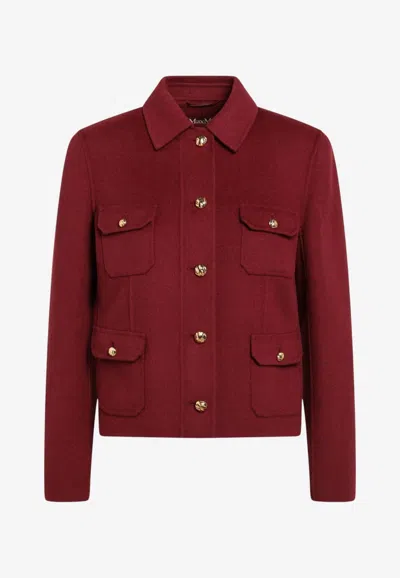 Max Mara Venere Wool-blend Jacket In Ruby