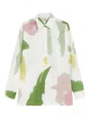 Max Mara Verace Abstract-print Long-sleeve Shirt In White