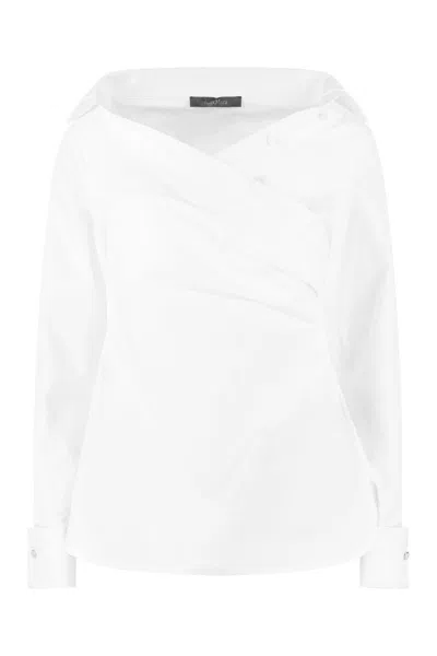 Max Mara Veranda Cotton Shirt In White