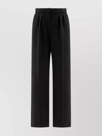 MAX MARA "VERBANO" HIGH WAIST PLEATED WIDE LEG TROUSERS