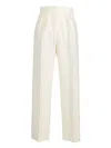 Max Mara Verbano Slim-fit Stretch-wool Trousers In White