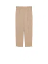 Max Mara Slim-fit Stretch-wool Trousers With Double Pleats In Brown