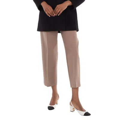 Max Mara Verbano Stretch-wool Trousers, Brand Size 38 ( Us Size 4 ) In Brown