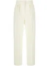 Max Mara Verbano Slim-fit Stretch-wool Trousers In White